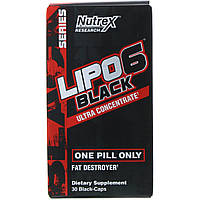 Nutrex Research, Lipo-6 Black Ultra Concentrate, 30 Black-Caps