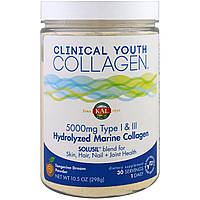 KAL, Hydrolyzed Marine Collagen, Type I & III, Tangerine Dream Powder , 5000 mg , 10.5 oz (298 g)