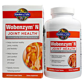 Wobenzym, Вобензим N, здоров'я суглобів, 400 таблеток, покритих шлунково-резистентною оболонкою