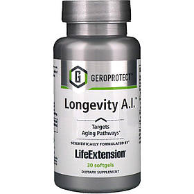Life Extension, Geroprotect, Longevity A.I., 30 капсул