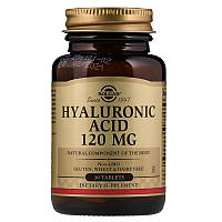 Гиалуроновая кислота, Hyaluronic Acid, Solgar, 120 мг, 30 таблеток