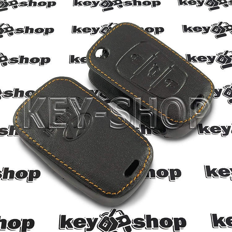 Чехол (кожаный) выкидного ключа Hyundai (Хундай) 3 кнопки - фото 2 - id-p292951874