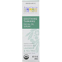 Aura Cacia, Масло для лица успокаивающий таман, лаванда и чайное дерево, 30 мл (1 жидкая унция)