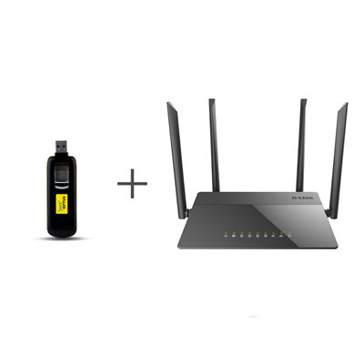 Комплект для 4G/3G інтернету Huawei E3276s-601 + D-Link DIR-815