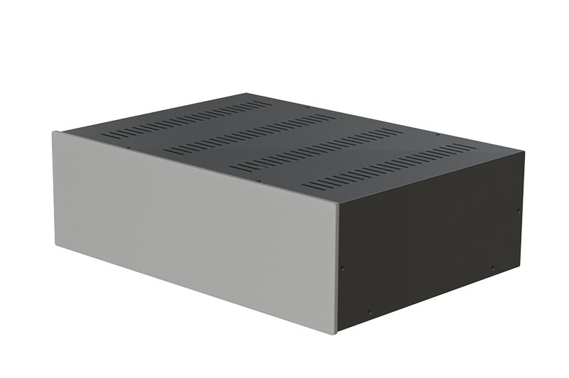 Корпус металевий MiBox з алюмінієвою панеллю MB-32 (Ш430 Г310 В132) чорний, фото 1