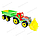 Іграшковий трактор з ковшем і причепом, фото 6