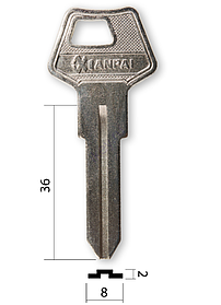 Заготівка ключа KIR-2