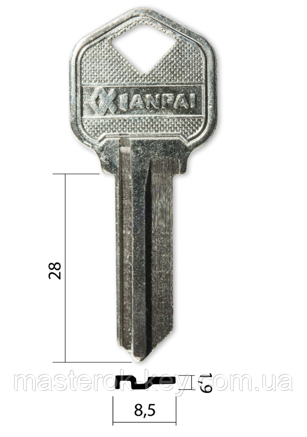 Заготівка ключа KWI-1/KS1