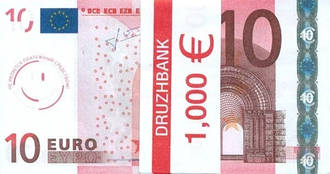 Пачка грошей (сувенір) 003 Євро "10"