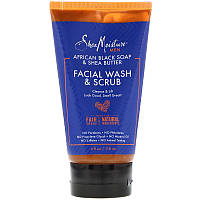 Shea Moisture, Men, African Black Soap Facial Wash & Scrub, 4 fl oz (118 ml)