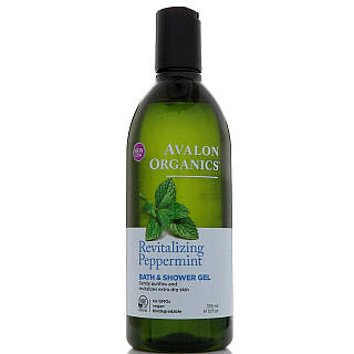Гель для душа, мята перечная, Avalon Organics, 355 мл