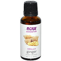 Эфирное масло имбиря (Ginger), Now Foods, 30 мл