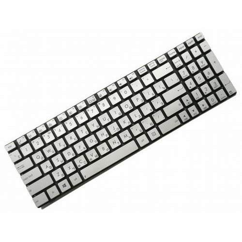 Оригінальна клавіатура для ноутбука Asus G550, N550, N750, A750, silver, RU c підсвічуванням