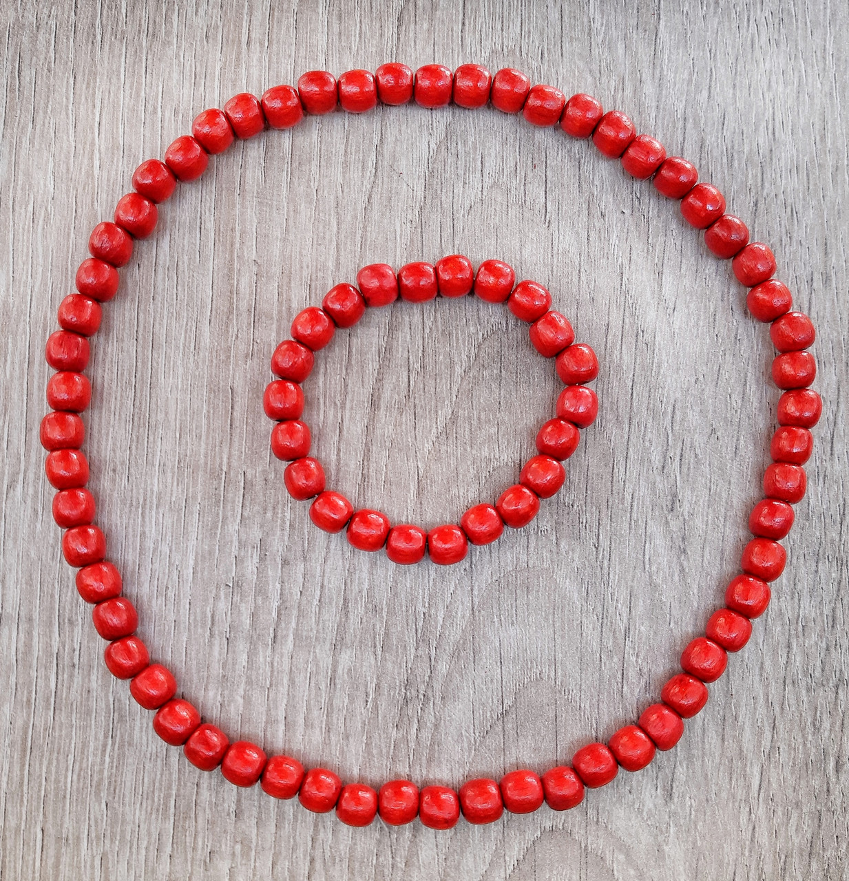 Набір намисто та браслет Горобина червоний, фото 1