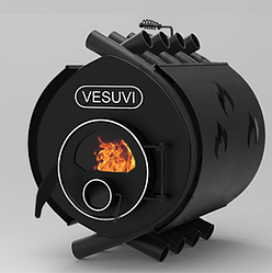 Піч опалювальна булер'ян «Vesuvi» classic «02»+скло та захисний кожух (перфорація)