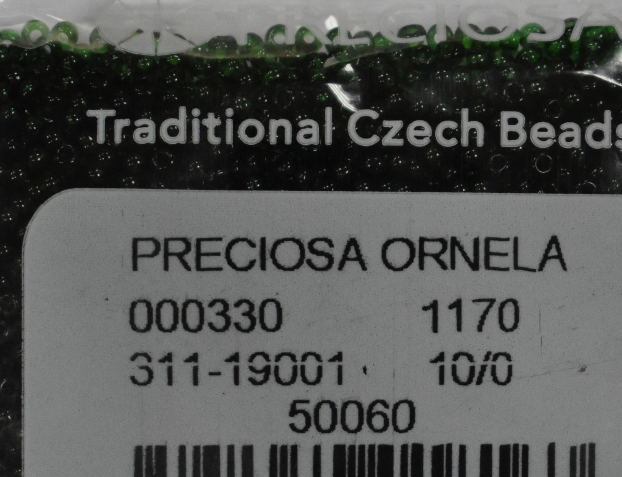 Бісер Preciosa 10/0 колір 50060 зелений 10г, фото 1
