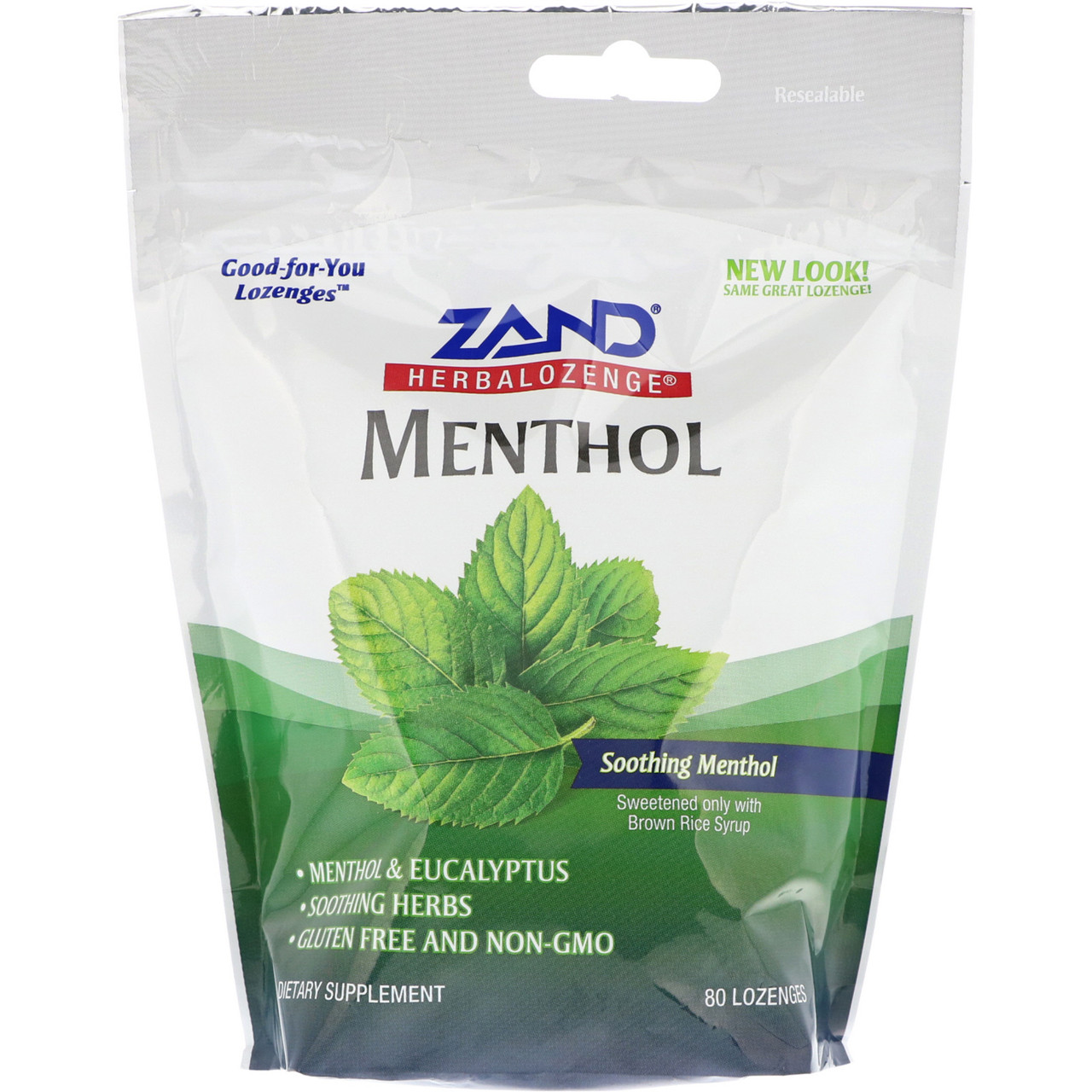 Zand, Herbalozenge, Menthol, Soothing Menthol, 80 Lozenges, фото 1