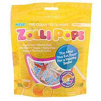 Zollipops , Леденцы для чистых зубов, апельсин, 15 леденцов ZolliPops, 3,1 унции