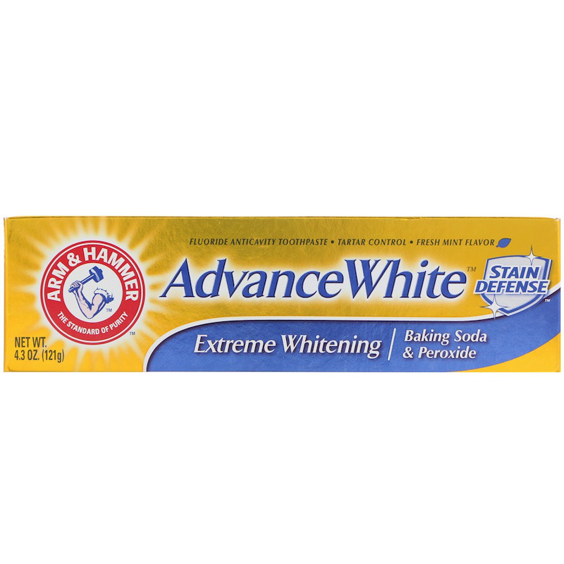 Arm & Hammer, AdvanceWhite Baking Soda & Peroxide Toothpaste, Extreme Whitening, 4.3 oz (121 g), фото 1