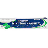 Dr. Mercola, Refreshing Mint Toothpaste with Tulsi, Fluoride-Free, Cool Mint, 3 oz (85 g)