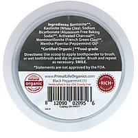 Primal Life Organics, Зубний порошок для брудного рота, чорна перцева м'ята, 1 унція (28 г), фото 2