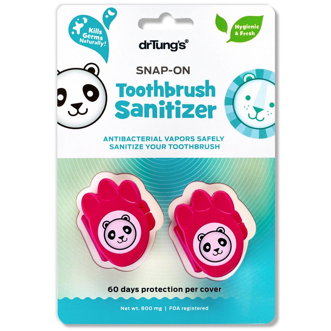 Dr. Tung's, Kid's Snap-On Toothbrush Sanitizer, 2 Toothbrush Sanitizers, фото 1