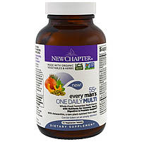 New Chapter, мультивітаміни для чоловіків Every Man's One Daily 55+, 72 вегетаріанських таблетки, фото 4