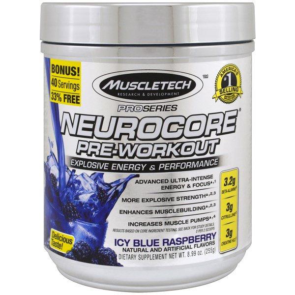 Muscletech, Pro Series, передтренувальний комплекс Nuerocore, Icy Blue малина, 8,99 унц. (255 г), фото 1