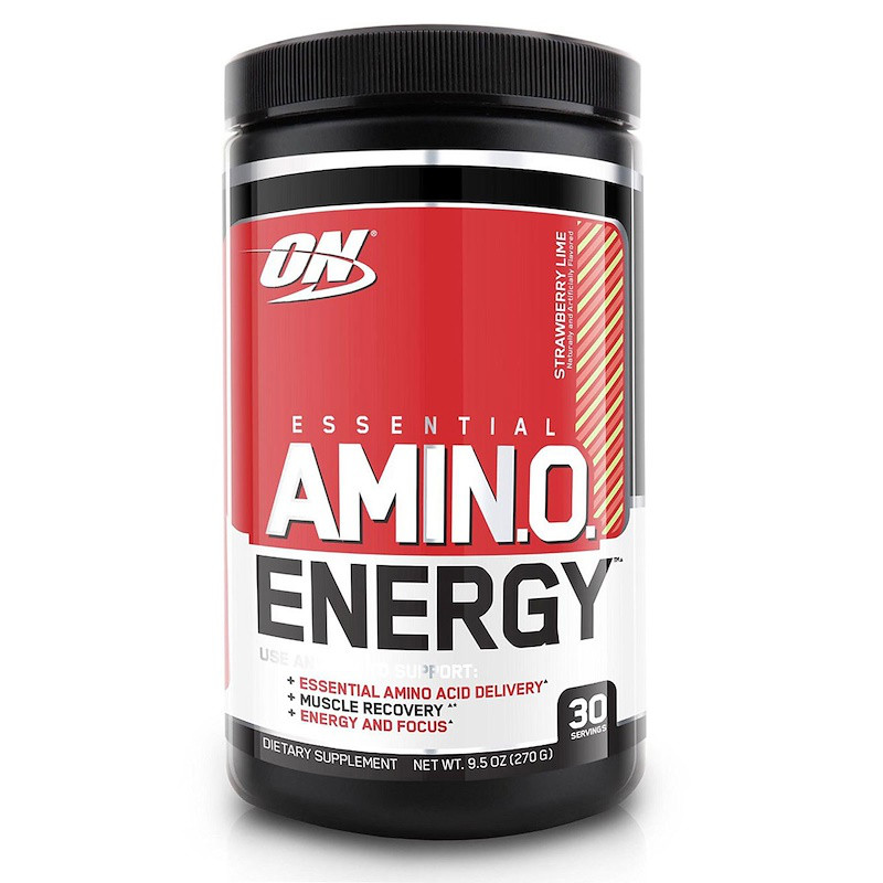 Аміно енергія (Essential Amino Energy), полуниця, лайм, Optimum Nutrition, 270 грамів, фото 1