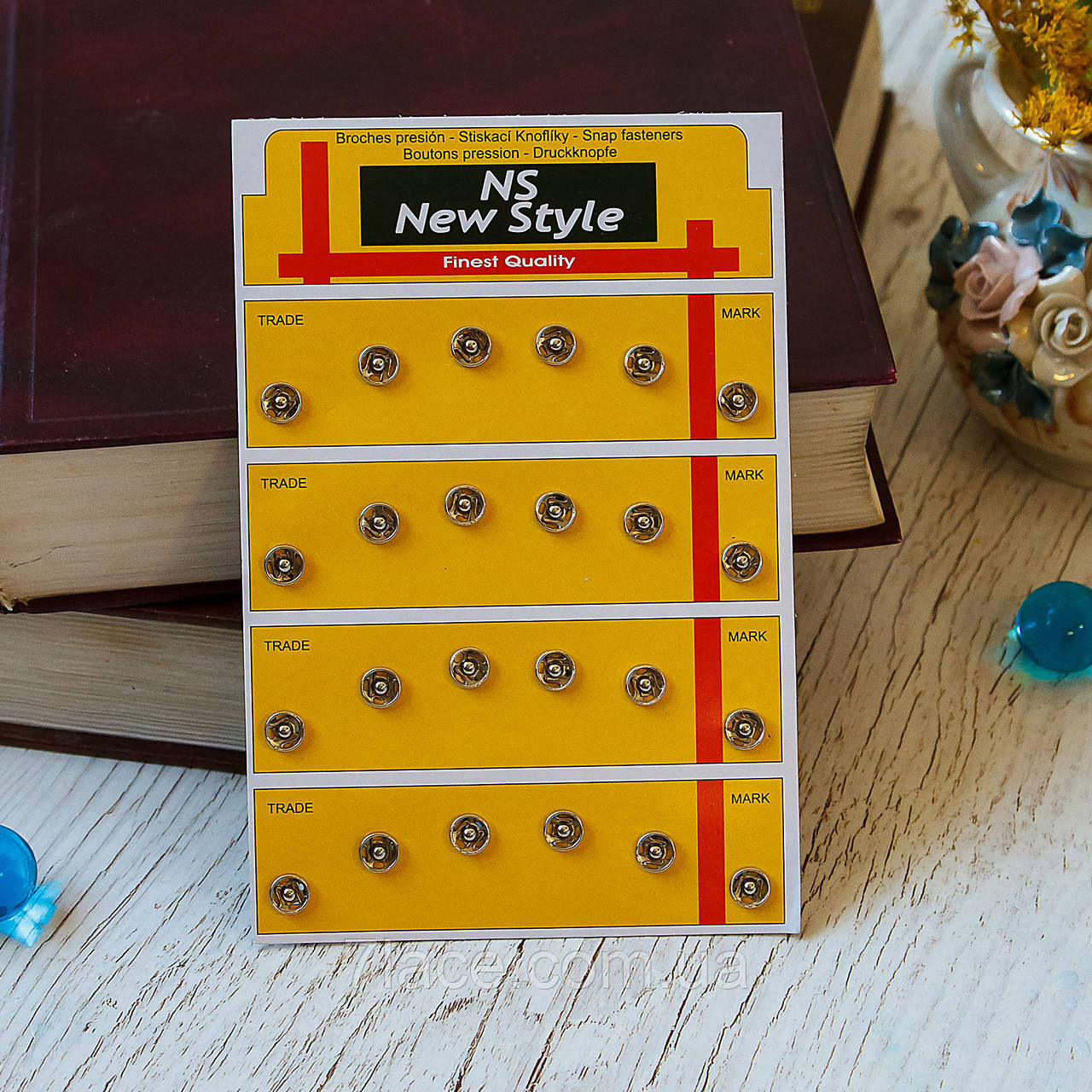 Кнопки пришивні швейні/колір срібний/ діаметр 7 мм/пачка 24 шт., фото 1