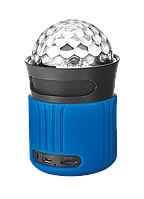 Портативна бездротова акустика Dixxo Go Wireless Bluetooth Speaker with party lights blue 21347