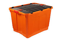 Ящик-контейнер для хранения Heidrun Factory пластиковый с крышкой, клипсами 49х36 h28см 34л (1645)