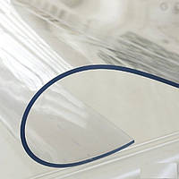 Мягкое стекло Прозрачная силиконовая скатерть на стол Soft Glass Защита для мебели 2.9х1.0 м (Толщина 2мм)