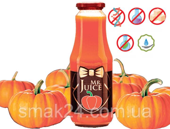 Тыквенный сок БЕЗ САХАРА Mr Juice с мякотью, прямого отжима, 1л - фото 1 - id-p1227273067