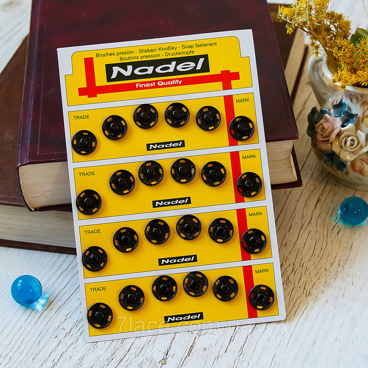 Кнопки пришивні швейні/колір чорний/від діаметр 12 мм/паковання 24 шт.