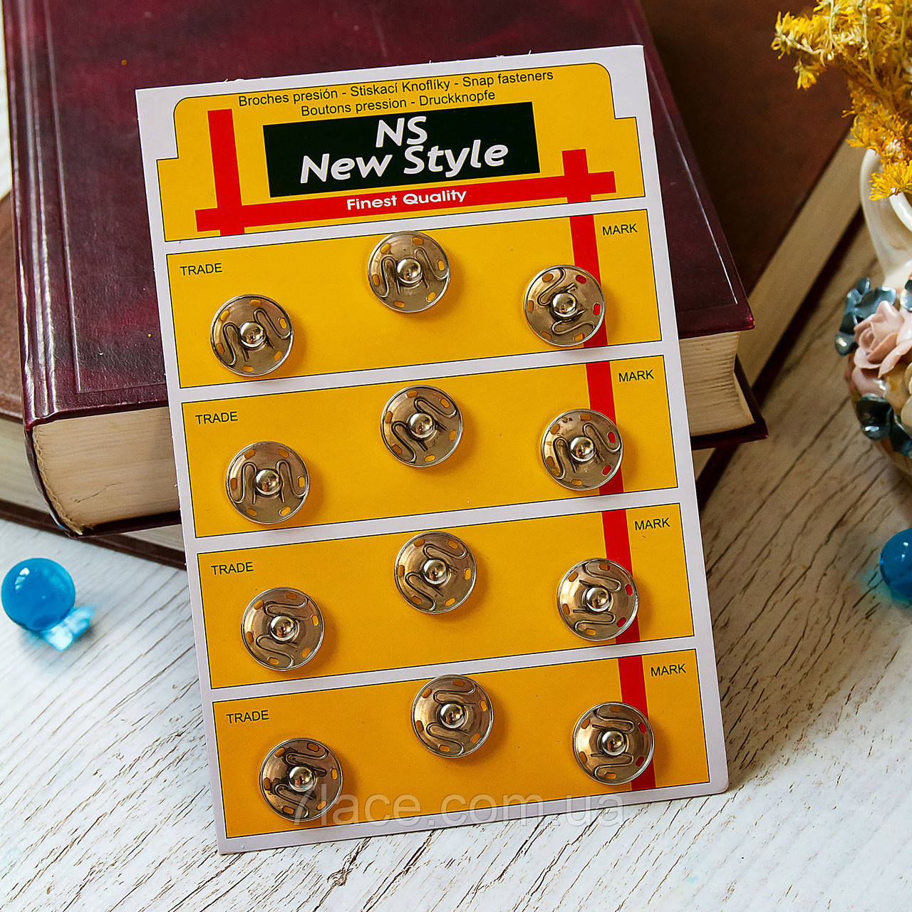 Кнопки пришивні швейні/колір срібний/ діаметр 19 мм/паковання 12 шт.