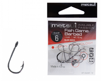 Гачки Metsui Fish Game Barbed №1 (6шт/уп)
