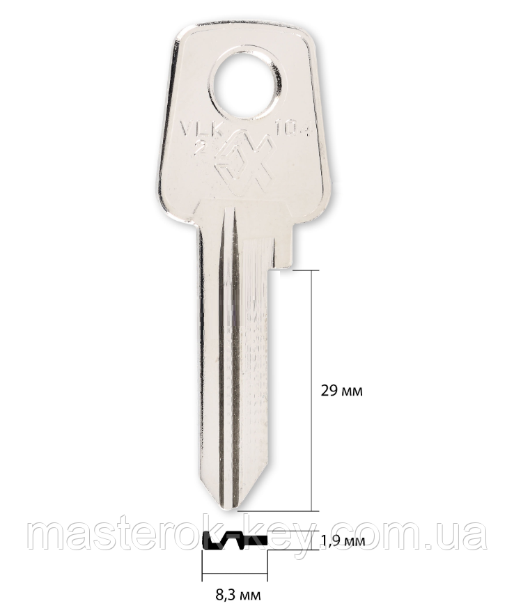 Заготівка ключа VLK-2