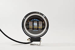 Додаткова світлодіодна LED фара 45Вт Кругла (Ангельський Очей) Чіткої світловий тіньової кордоном