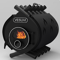 Піч опалювальна булер'ян "Vesuvi" classic "О3"+скло та захисний кожух (перфорація)