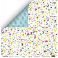 Аркуш двостороннього паперу Квіти 30х30 см, Sweet Girls від Scrapmir