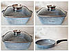 Кухонний набір посуду UNIQUE UN-5531 казани та сковорода (квадрат 2,4 л; 4,3 л; 6 л;, 24см сковорода), фото 8