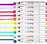 Маркеры двусторонние різнокольорові 120 шт Touch Multicolor для малювання та скетчингу на спиртовій основі, фото 8