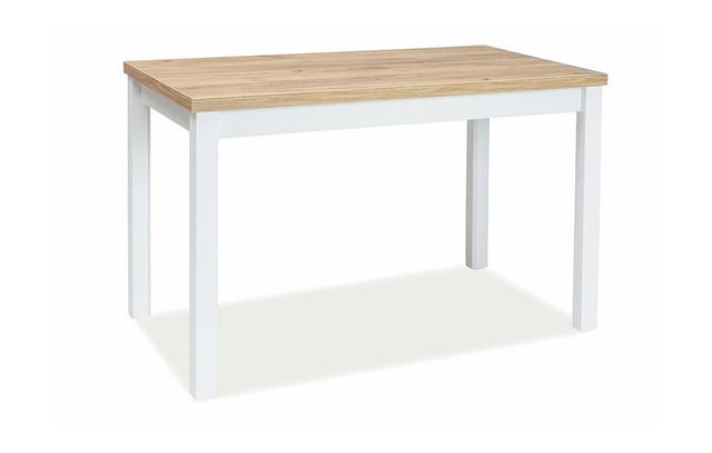 маленький обідній стіл Signal Adam 100х60см дуб ланселот подстолье білий мат