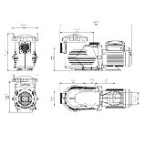 Насос Emaux EPV150 (220 В, 25 м3/год, 1.5HP) з пер. швидше., фото 7