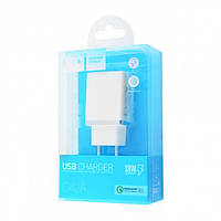 Мережевий зарядний пристрій Hoco C42A Vast power Quick Charge 3.0 (1USB, 3.0 A) White