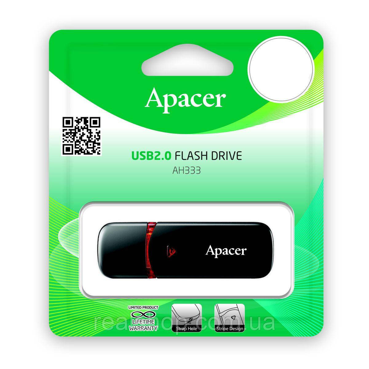 Накопичувач USB Apacer 64 GB AH333 Black