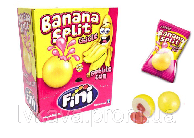 Жувальна гумка Banana Split FINI , 5 гр х 200 шт, фото 2