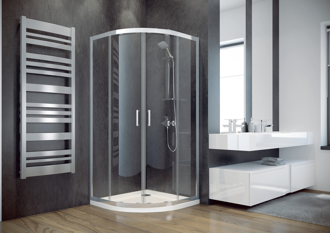 Душова кабіна напівкругла Modern 90x90x185 тонована Besco
