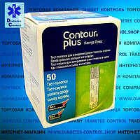 Тест-полоски для глюкометра Contour Plus / Контур Плюс, 50 шт.